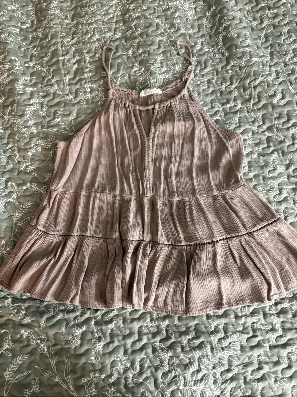 Hippie Rose Dusty Mauve Tiered Halter Camisole